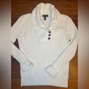 Lauren Ralph Lauren Women’s Cotton Sweater Shawl Collar Collar Size XL